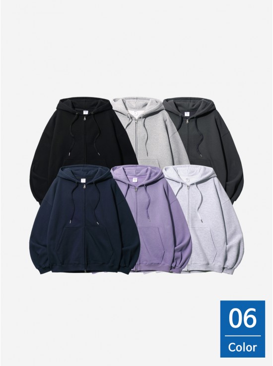 [제멋]파일 투웨이 오버핏 기모 후드집업(T-2407)