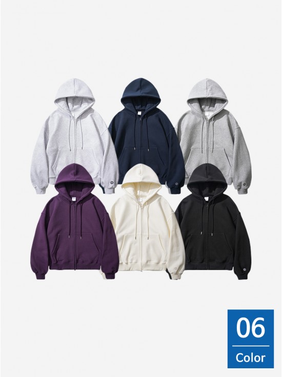 [제멋]로그 오버핏 투웨이 기모 후드집업(T-2462)